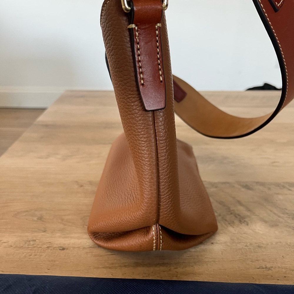 Dooney & Bourke Brown Leather Shoulder Bag - Picture 8 of 12